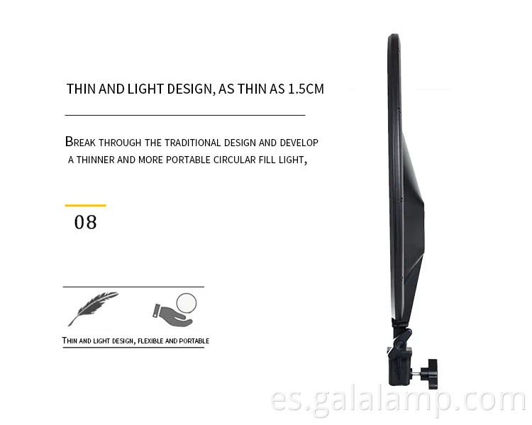 Luz de panel LED de 14 pulgadas para transmisión en vivo profesional